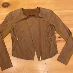 Veda Cropped Leather Jacket